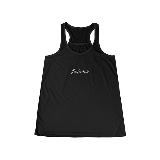 Inspirational Women's Flowy Racerback Tank, Be Still Know Shirt, Faith Apparel, Comfortable Workout Top, Perfect Gift for Her